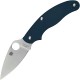 Spyderco UK Penknife Folding Knife - 2.95" CPM-SPY27 Leaf Satin Plain Blade Cobalt Blue G10 Handle