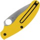 Spyderco UK Penknife Salt UK EDC Knife - 2.9"  CPM-MagnaCut Leaf Blade Yellow Handle