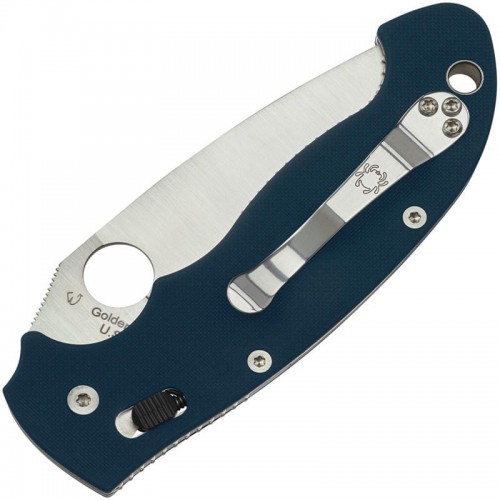 Spyderco Manix 2 XL Folding Knife - 3.85" CPM-SPY27 Blade Cobalt Blue G10 Handle