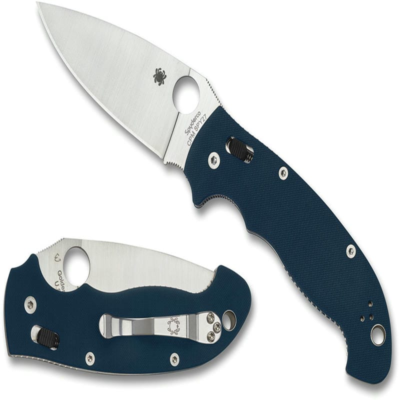 Spyderco Manix 2 XL Folding Knife - 3.85" CPM-SPY27 Blade Cobalt Blue G10 Handle