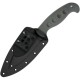Spyderco Temperance Sprint Run Fixed Blade Knife - 4.46" CPM-CruWear Serrated Blade Grey Handle