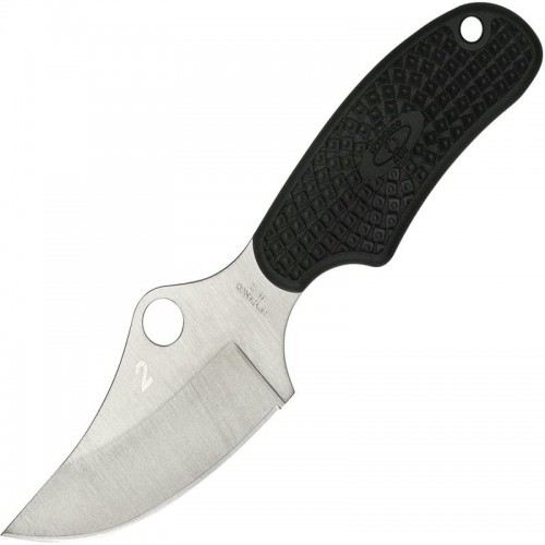 Spyderco ARK Neck Knife - 2.5" H2 Satin Plain Blade Black FRN Handle