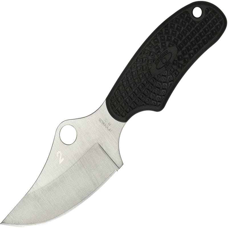 Spyderco ARK Neck Knife - 2.5" H2 Satin Plain Blade Black FRN Handle