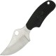 Spyderco ARK Neck Knife - 2.5" H2 Satin Plain Blade Black FRN Handle