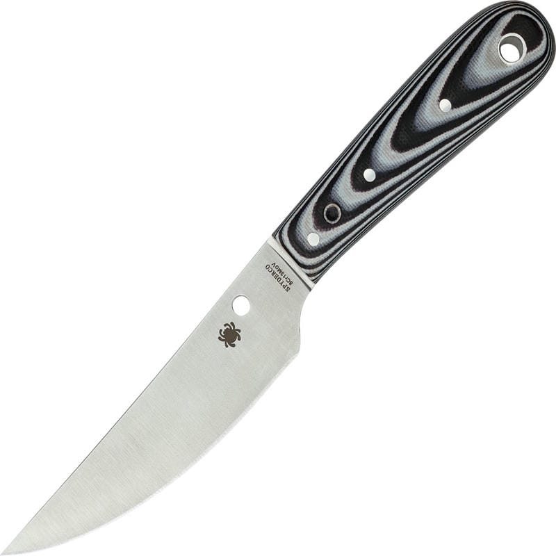 Spyderco Bow River Fixed Blade Knife Black and Grey G10 Handle