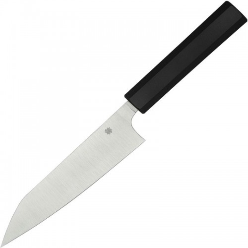Spyderco Minarai Series Funayuki Knife - 6.41" CTS-BD1N Blade Black Polypropylene Handle