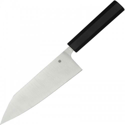 Spyderco Minarai Series Bunka Bocho Knife - 7.75 " CTS-BD1N Blade Black Polypropylene Handle