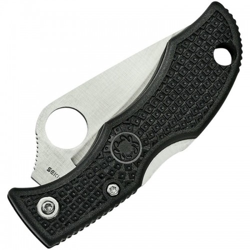 Spyderco Ladybug 3 Key Ring Knife - 1.938" VG10 Serrated Blade Black FRN Handle