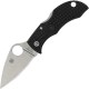 Spyderco Manbug Folding Knife - 1.9" VG10 Satin Leaf Shaped Pain Blade, Black FRN Handle