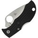 Spyderco Manbug Folding Knife - 1.9" VG10 Satin Leaf Shaped Serrated Blade, Black FRN Handle