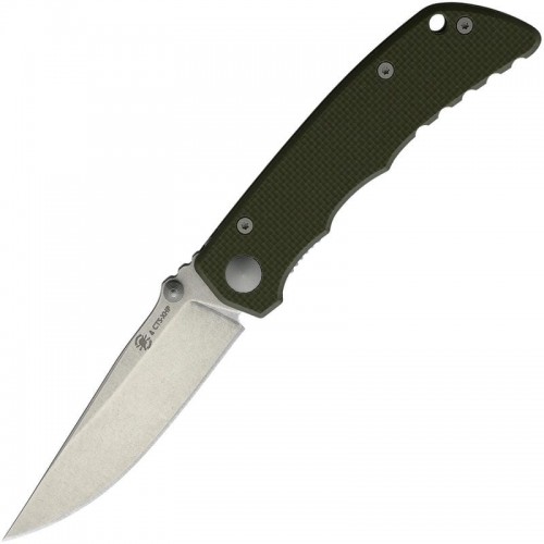 Spartan Blades Talos Folding Knife - 3.12" CTS-XHP Blade Textured Green G10 Handle
