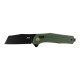 SOG Diverge XR Lock Folding Knife - 3" D2 Black PVD Modified Sheepsfoot Blade Forest Green Aluminum Handle