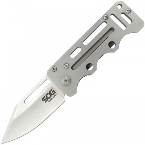SOG Cash Card Folding Knife - 2.75" Clip Point Blade, Steel Handle