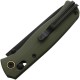 SRM Knives 255L-GP Ambi-Lock Folding Knife - 3.2" 10Cr15CoMoV Black PVD Blade Green G10 Handle