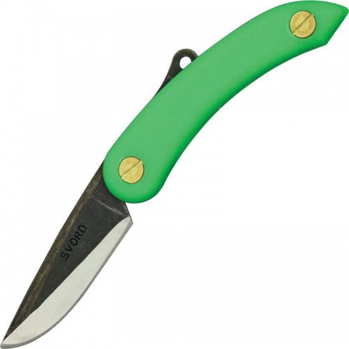 Svord Mini Peasant UK EDC Knife - 2.5" Carbon Steel Blade Green Handle