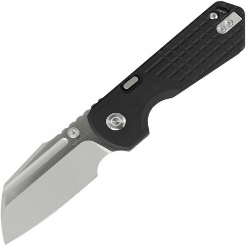 Vosteed Hedgehog Folding Knife - 2.99" CPM-S35VN Two-Tone Sheepsfoot Blade Black Frag Aluminum Handle