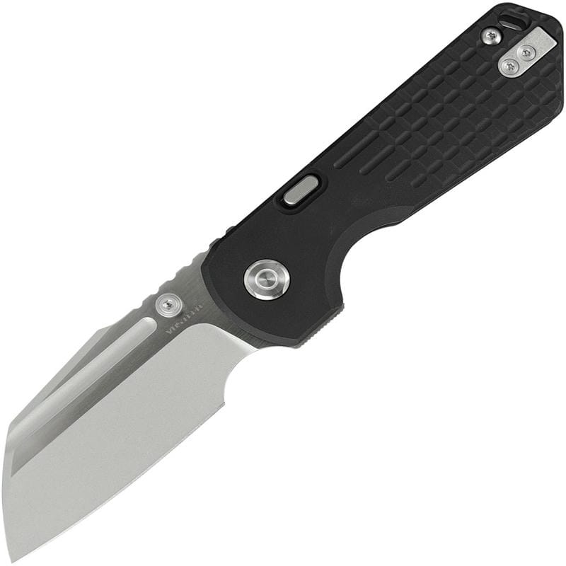 Vosteed Hedgehog Folding Knife - 2.99" S35VN Two-Tone Sheepsfoot Blade Black Frag Aluminum Handle