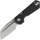 Vosteed Hedgehog Folding Knife - 2.99" S35VN Two-Tone Sheepsfoot Blade Black Frag Aluminum Handle