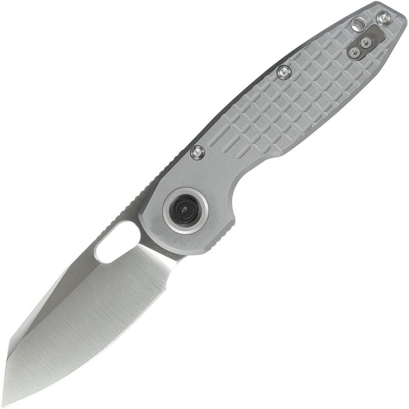 Vosteed Ankylo Folding Knife - 3.18" Elmax Reverse Tanto Blade Gray Frag Aluminum Handle