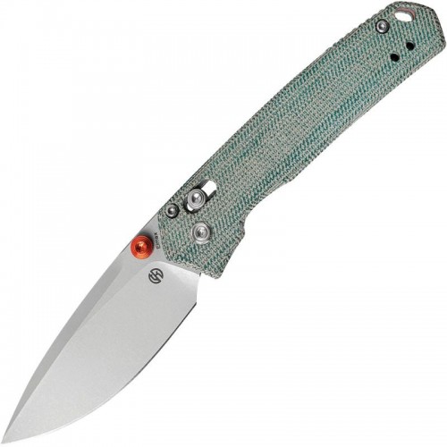 Vosteed Mini Psyop  Crossbar Lock - 2.69" Elmax Blade Norplex UltreX Teal Micarta Handle