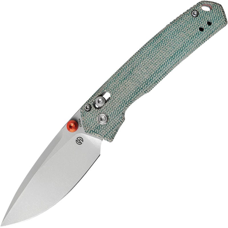 Vosteed Mini Psyop  Crossbar Lock - 2.69" Elmax Blade Norplex UltreX Teal Micarta Handle