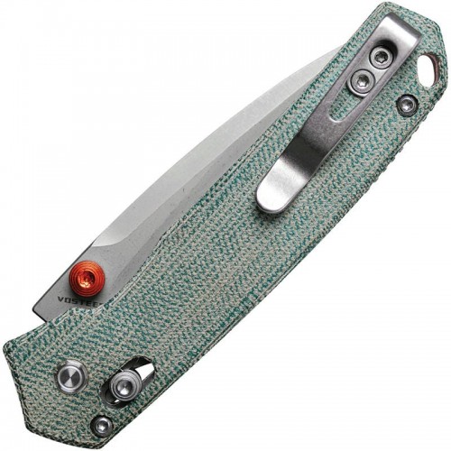 Vosteed Mini Psyop  Crossbar Lock - 2.69" Elmax Blade Norplex UltreX Teal Micarta Handle