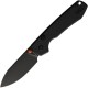 Vosteed Raccoon Crossbar Lock Folding Knife - 3.25" Black Nitro-V Steel DP Blade Black Aluminium Handle