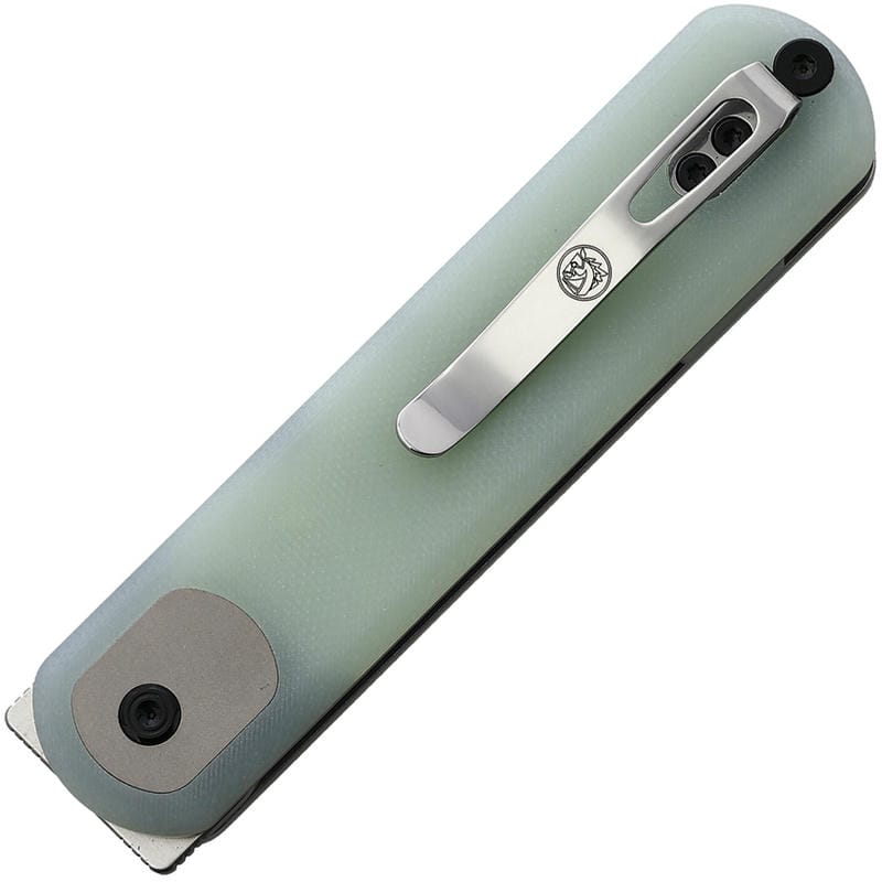 Vosteed Corgi Trek Lock Knife - 2.99" Sandvik 14C28N Stonewashed DP Blade Jade G10 Handle