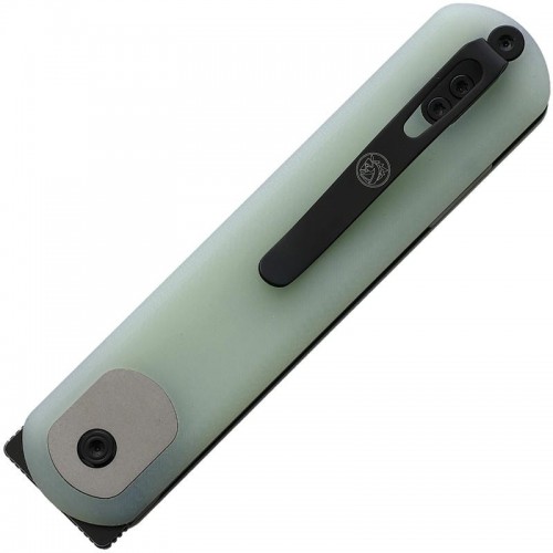 Vosteed Corgi Trek Lock Knife - 2.99" Sandvik 14C28N Black Stonewashed DP Blade Jade G10 Handle