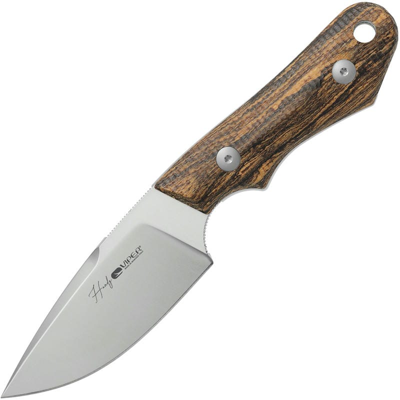 Viper Knives Handy Fixed Blade Knife - 3.3" CPM-MagnaCut Blade 3D Machined Bocote Wood Handle