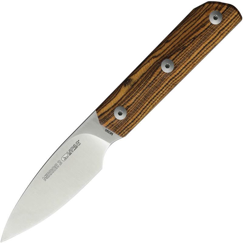 Viper Mirror2 Fixed Blade Knife - 3.25" M390 Blade 3D Machined Bocote Wood Handle