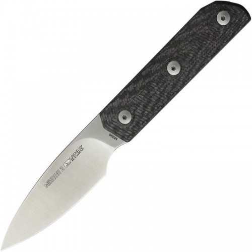 Viper Mirror2 Fixed Blade Knife - 3.25" M390 Blade 3D Machined Carbon Fiber Handle