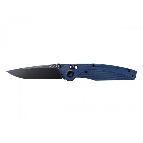 Acta Non Verba A100 Alock Folding Knife 3.6" Sleipner Steel Black Blade Blue Handle