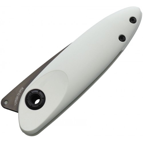 Acta Non Verba UK EDC Z070 Black Sleipner Blade Mint White Handle