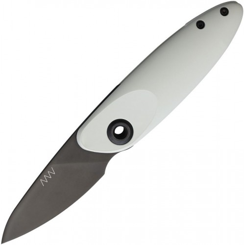 Acta Non Verba UK EDC Z070 Black Sleipner Blade Mint White Handle