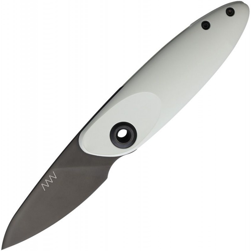 Acta Non Verba UK EDC Z070 Black Sleipner Blade Mint White Handle