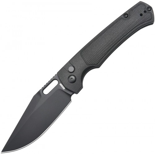 Artisan Cutlery Revel Folding Knife - 3.54" Black AR-RPM9 Blade Black FRN Handle