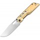 Artisan Cutlery Beest Folding Knife - 3.65" AR-RPM9 Stonewashed DP Blade Milled Brass Handle