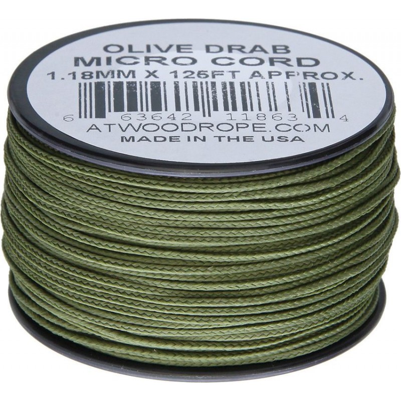 Atwood Rope MFG 1.18mm Micro Cord Olive Drab 125ft Spool