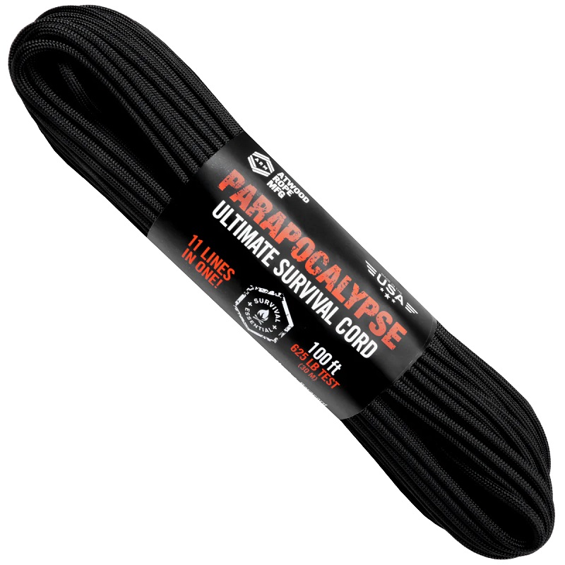 Atwood Rope Parapocalypse Ultimate Survival Cord - Black