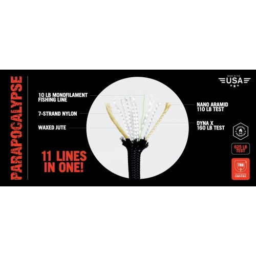 Atwood Rope Parapocalypse Ultimate Survival Cord - Black