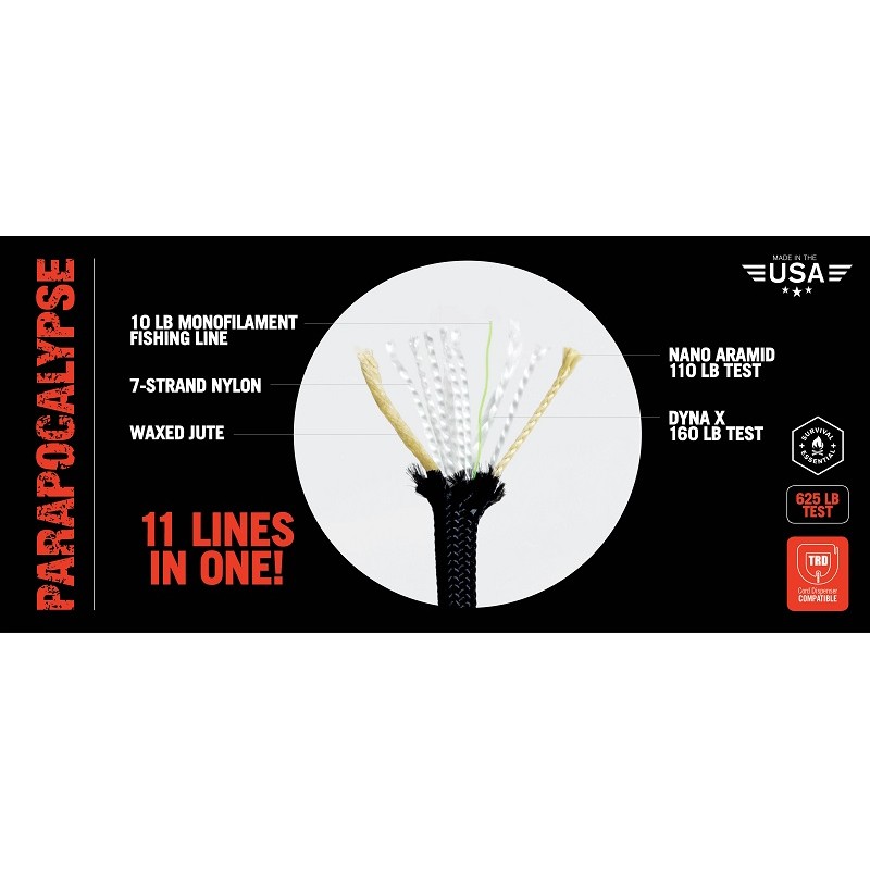 Atwood Rope Parapocalypse Ultimate Survival Cord - Neon Orange