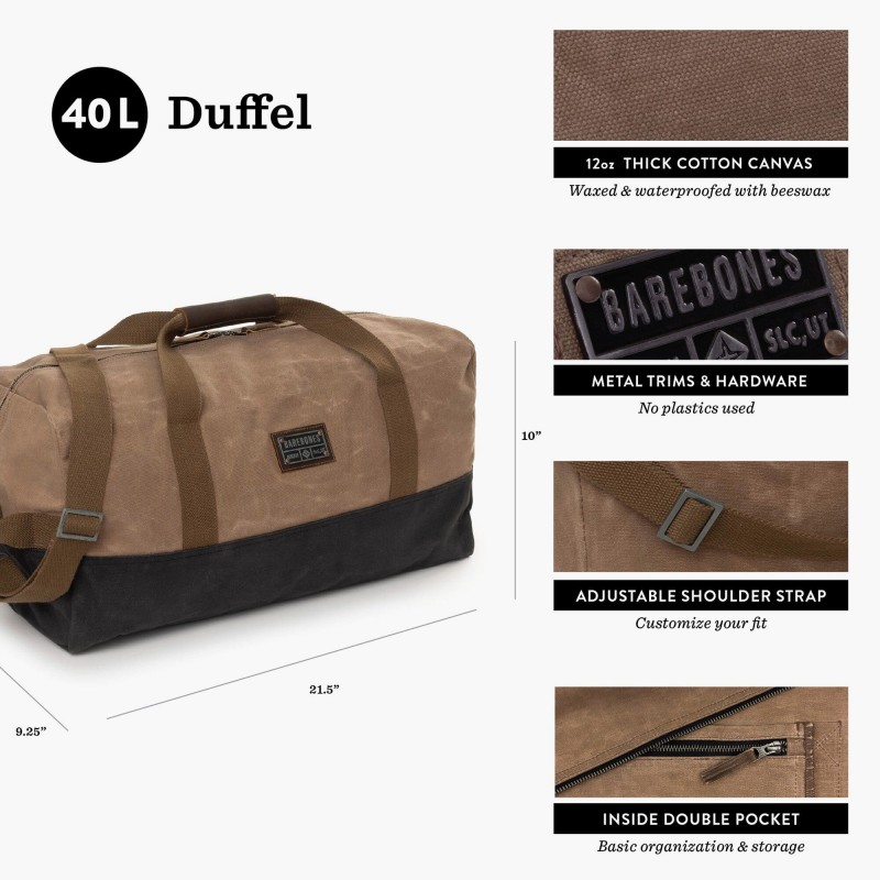 Barebones Living Neelum Duffel Bag Khaki