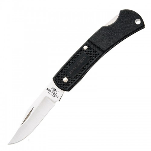 Bear & Son 726 Executive Lockback Folder - 2.25" Blade Black Zytel Handle