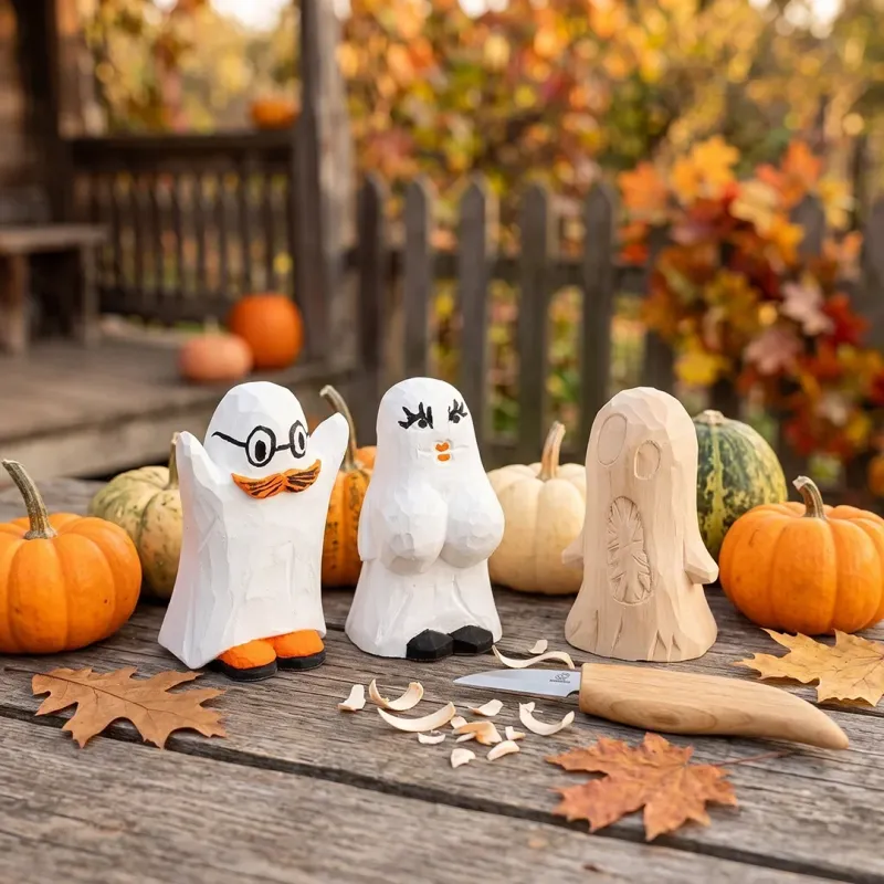 BeaverCraft Ghosts Complete Carving Kit for Beginners Kids and Adults Cyclaire Knives and Tools