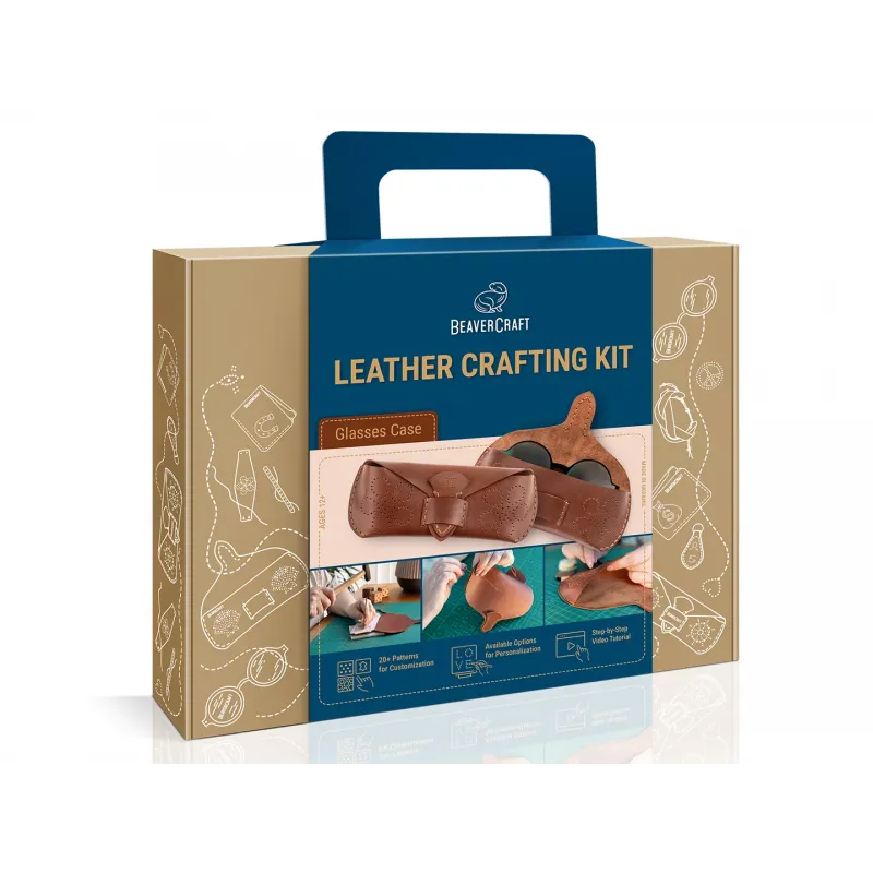 BeaverCraft Glasses Case Set Leather Crafting Kit