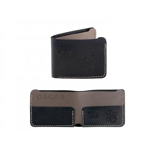 BeaverCraft Black and Grey Wallet Leather Crafting Kit