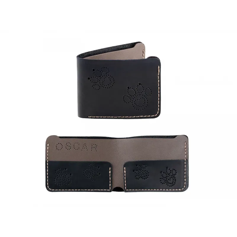 BeaverCraft Black and Grey Wallet Leather Crafting Kit