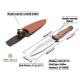 Beavercraft TLK2 Tactical Knife - 5.51" X50CrMoV15 Blade, Walnut Handle