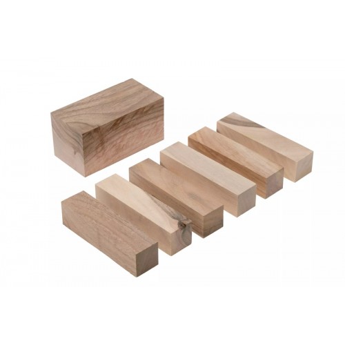 BeaverCraft BW7_Walnut - Pack of 7 Walnut Wood Carving Blocks